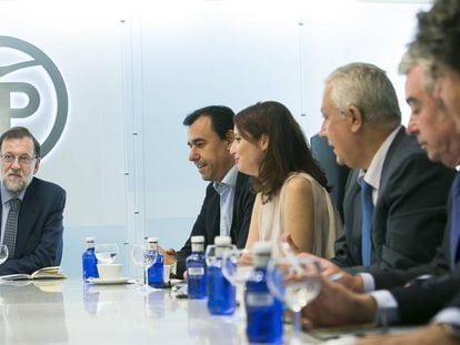 Rajoy y Cospedal en la reunión del Comité Ejecutivo del PP.