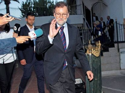 Mariano Rajoy, expresidente del Gobierno, el pasado octubre en Santa Pola.  