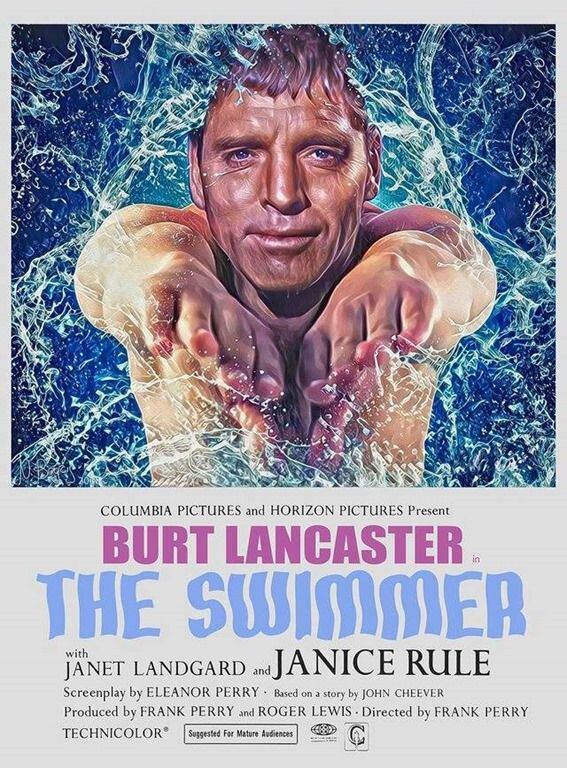 Cartel de la película 'El nadador', con Burt Lancaster, uno de los protagonistas del libro de Anabel Vázquez.