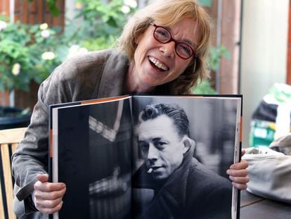 Catherine Camus, en Barcelona en 2012, durante la gira de presentación de su libro 'Albert Camus. Solitario y solidario'.
