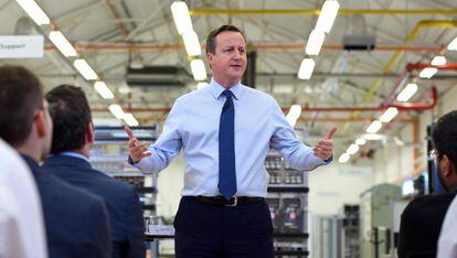 David Cameron, en su discurso de hoy en una fábrica.
