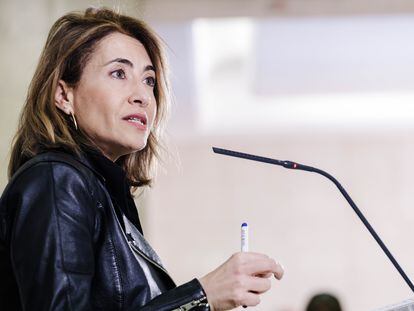 La ministra de Transportes, Movilidad y Agenda Urbana, Raquel Sánchez, el 24 de febrero en Madrid.