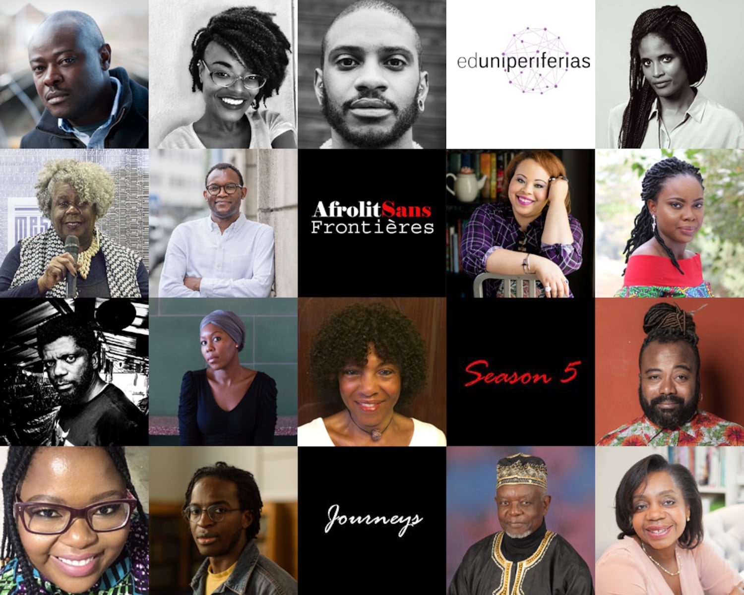 Cartel del Festival Afrolit Sans Frontières, el primero virtual en África.