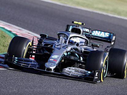 Valtteri Bottas, durante la carrera en Japón.