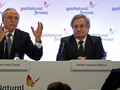 Isidro Fain&eacute;, presidente de Gas Natural Fenosa, y Rafael Villaseca, consejero delegado.