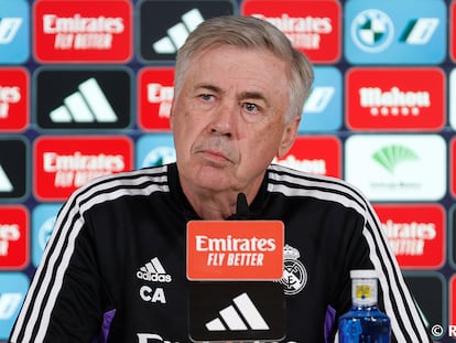 Carlo Ancelotti, este sábado en Valdebebas.