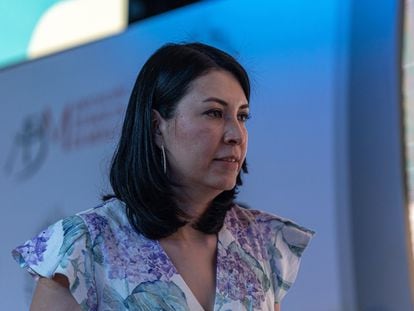Victoria Rodríguez Ceja, gobernadora del Banco de México, en la Convención Bancaria.