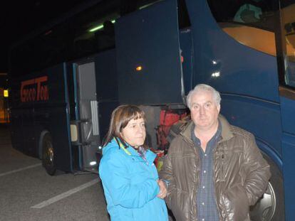 Antonio y su mujer, María, viajaban en uno de los autobuses que chocaron.