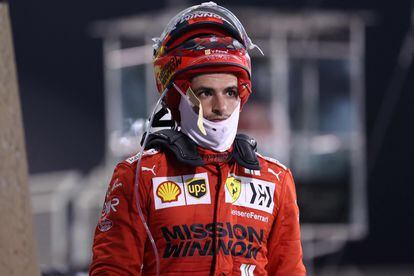 Carlos Sainz, tras la carrera.