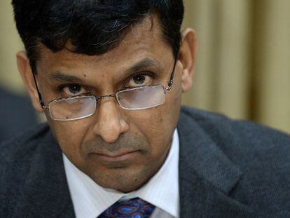 Raghuram Rajan, en una rueda de prensa en Bombay.