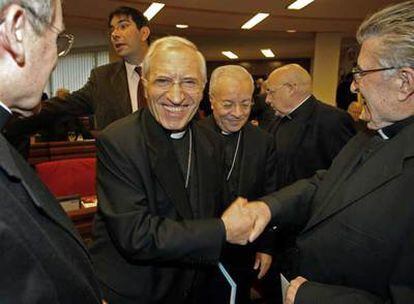 El cardenal Antonio María Rouco, ayer en la asamblea general de la Conferencia Episcopal.