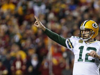 El quarterback de los Green Bay Packers, Aaron Rodgers.