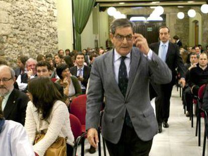 El presidente de Kutxabank, Mario Fernández, ayer en Vitoria.