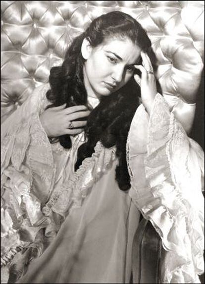 Maria Callas, en su papel de Violetta en 'La traviata', en Milán en 1949.