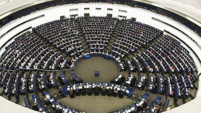 Vista del hemiciclo del Parlamento Europeo en Estrasburgo.