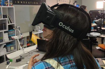 Probando las Oculus.