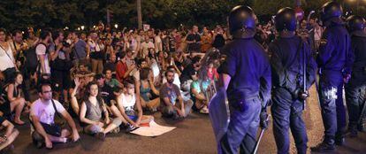 Protesta en Madrid contra los recortes anunciados por el Gobierno en julio. 