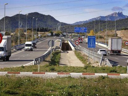 Inicio del tramo del Cuarto Cinturón (B-40) entre Terrassa y Viladecavalls.