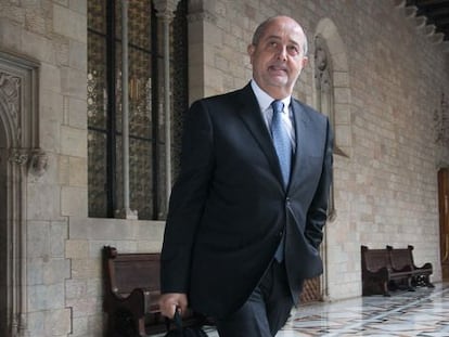 Felip Puig en el Palacio de la Generalitat.