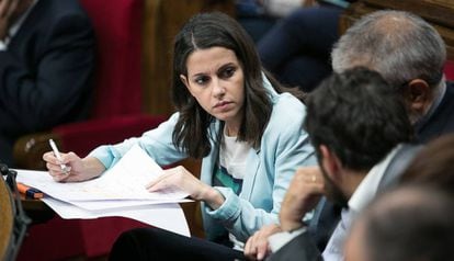 Inés Arrimadas, el jueves en el Parlament.