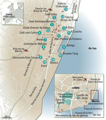 Mapa de Marvila, en Lisboa.