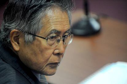 Alberto Fujimori durante un juicio en 2009. 