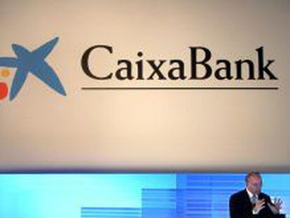 El presidente de CaixaBank, Isidre Fain&eacute;, durante su intervenci&oacute;n ante la Junta General de Accionistas 