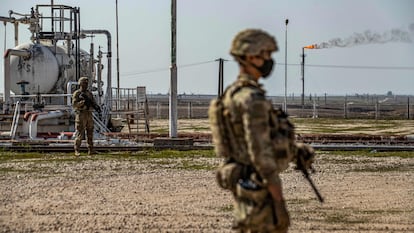 Soldados estadounidenses en el norte de Siria, el pasado 13 de febrero.