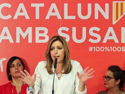 La presidenta andaluza, Susana Diaz, en un acto en Matar&oacute;.