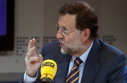 Mariano Rajoy, durante la entrevista de esta mañana en <i>Hoy por Hoy</i>.