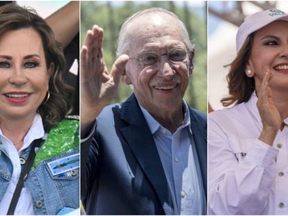 Sandra Torres, Edmond Mulet y Zury Ríos, candidatos a la presidencia de Guatemala.