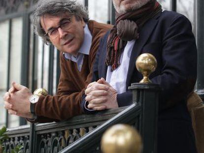 El escritor Andres Trapiello y el editor Manuel Borras.