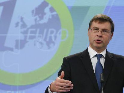 El vicepresidente de la CE, Valdis Dombrovskis.