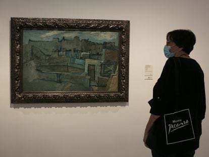 La obra 'Azoteas de Barcelona' de Picasso, 1903, que se puede volver a ver desde hoy en el Museo Picasso de Barcelona.
