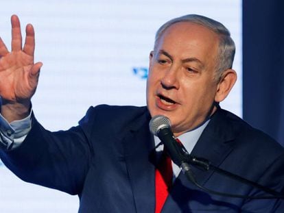 El primer ministro israel&iacute;, Benjam&iacute;n Netanyahu, el jueves en Ashdod.