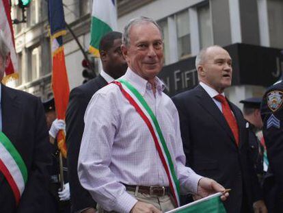 El alcalde Michael Bloomberg, hoy en un desfile en Nueva York