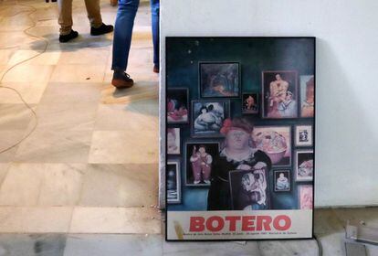 Un cartel de la exposición de Botero en el Reina Sofía, celebrada en los espacios que ahora se recuperan, entre el 22 de junio y el 15 de agosto de 1987.