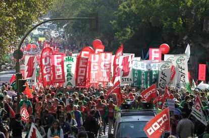 Manifestación estatal en Madrid en defensa de la educación pública.
