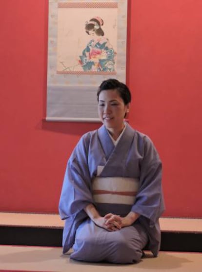 Geisha del salón de té Kaikaro, en el distrito Higashi Chaya-gai.