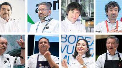 Roberto Ruiz, Dani García, Jordi Cruz, Eneko Atxa, Pedro Subijana, Ángel León, Elena Arzak y Joan Roca.