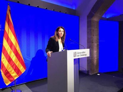 La consejera de Presidencia de la Generalitat, Meritxell Budó, este martes.