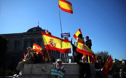 Concentración en defensa de la unidad de España, en la Plaza de Colón de Madrid.