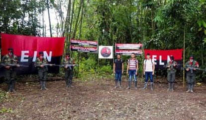 Liberación de tres militares secuestrados por el ELN en Arauca, en septiembre de 2018.