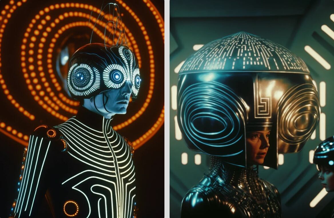 ¿Cómo habría sido una versión de 'Tron' dirigida por Jodorowsky en 1976? Un fan lanzó la pregunta a una aplicación de inteligencia artificial y fotogramas falsos tan alucinantes como estos son el resultado.