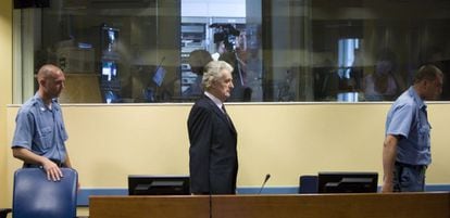 Radovan Karadzic, durante el juicio.