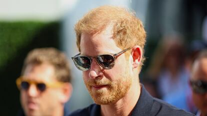 El Príncipe Enrique, duque de Sussex, en el Gran Premio de F1 de Estados Unidos en el Circuito de las Américas, el 22 de octubre de 2023 en Austin, Texas.