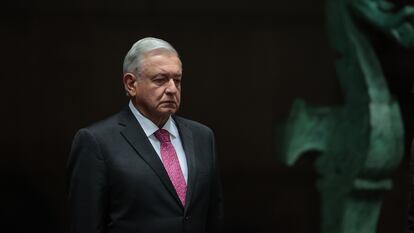 Andrés Manuel López Obrador en Palacio Nacional.