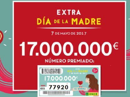 Sorteo de la ONCE por el Día de la Madre.