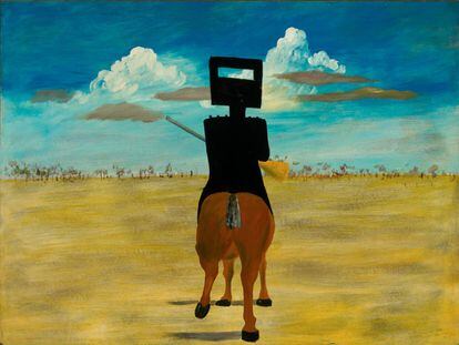 'Ned Kelly' (1946), óleo del pintor australiano Sidney Nollan.