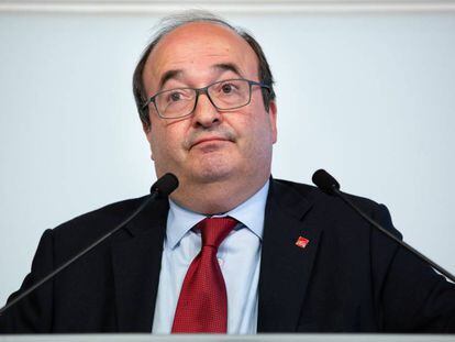 Miquel Iceta en una comparecencia en el Parlament. 
 
 
 
 